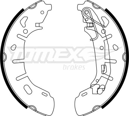 TOMEX brakes TX 23-21 - Комплект тормозных колодок, барабанные parts5.com