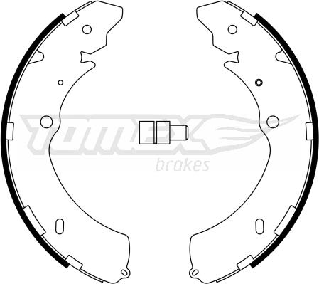 TOMEX brakes TX 23-28 - Комплект тормозных колодок, барабанные parts5.com