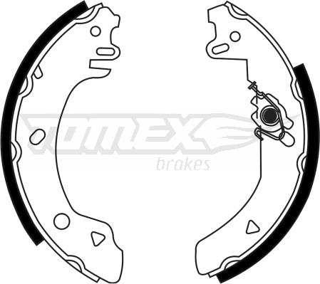 TOMEX brakes TX 23-22 - Комплект тормозных колодок, барабанные parts5.com