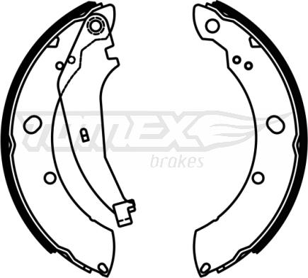 TOMEX brakes TX 22-97 - Комплект тормозных колодок, барабанные parts5.com