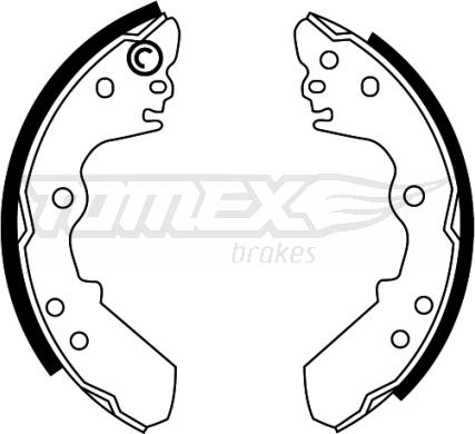 TOMEX brakes TX 22-47 - Brake Shoe Set parts5.com