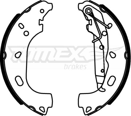 TOMEX brakes TX 22-57 - Комплект тормозных колодок, барабанные parts5.com