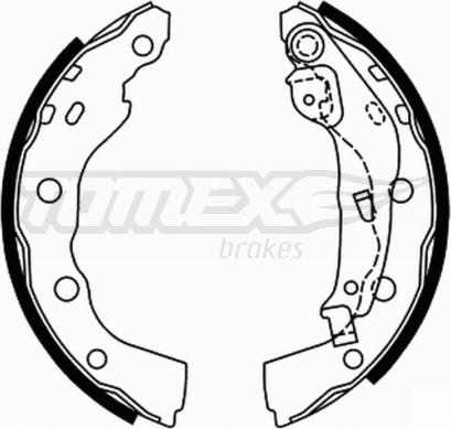 TOMEX brakes TX 22-00 - Комплект тормозных колодок, барабанные parts5.com