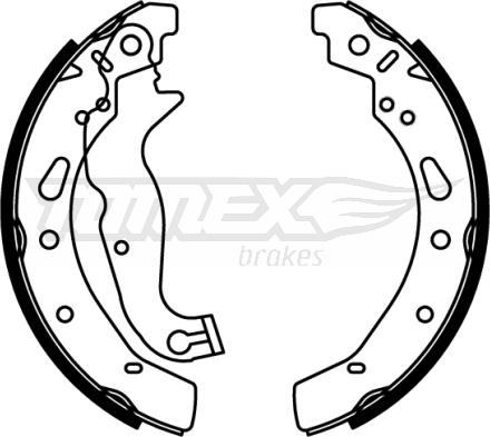 TOMEX brakes TX 22-80 - Комплект тормозных колодок, барабанные parts5.com