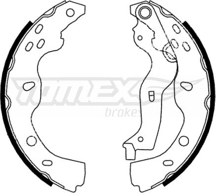 TOMEX brakes TX 22-38 - Комплект тормозных колодок, барабанные parts5.com