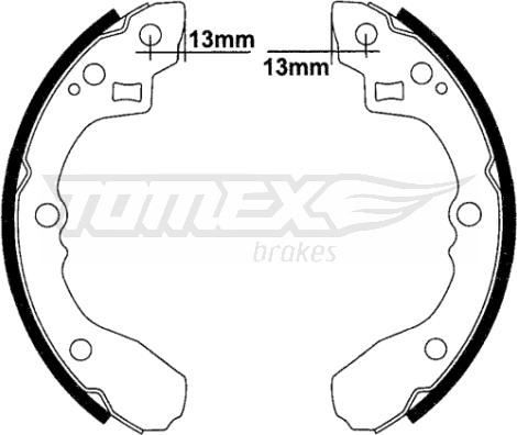 TOMEX brakes TX 22-33 - Комплект тормозных колодок, барабанные parts5.com