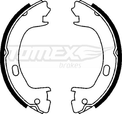 TOMEX brakes TX 22-71 - Комплект тормозных колодок, барабанные parts5.com