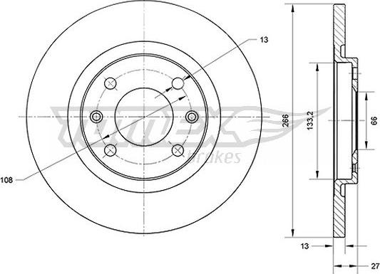 TOMEX brakes TX 70-94 - Тормозной диск parts5.com