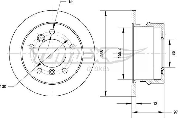 TOMEX brakes TX 70-90 - Тормозной диск parts5.com