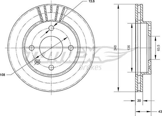 TOMEX brakes TX 70-40 - Тормозной диск parts5.com