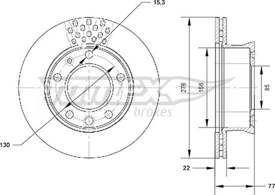 TOMEX brakes TX 70-07 - Тормозной диск parts5.com