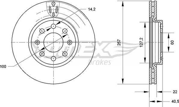 TOMEX brakes TX 70-85 - Тормозной диск parts5.com