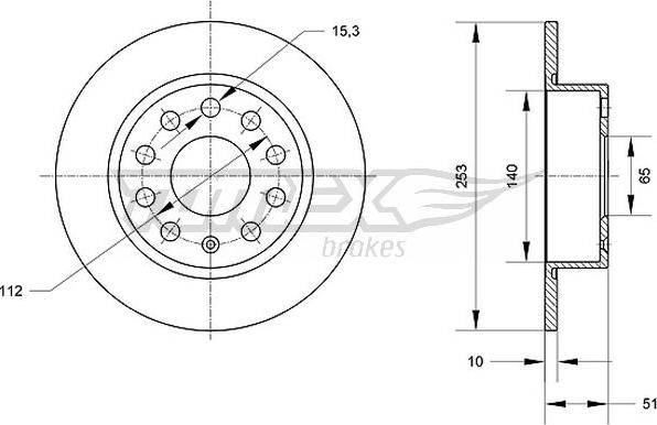 TOMEX brakes TX 70-29 - Тормозной диск parts5.com