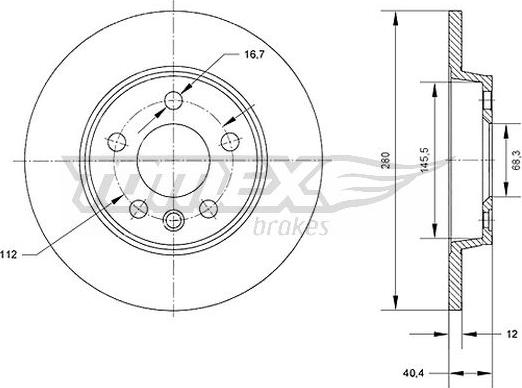 TOMEX brakes TX 70-26 - Тормозной диск parts5.com