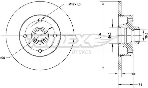 TOMEX brakes TX 70-71 - Тормозной диск parts5.com