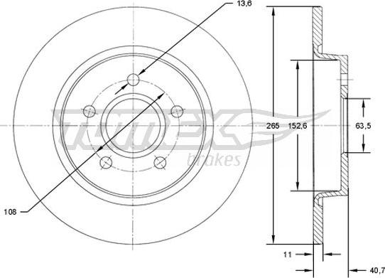 TOMEX brakes TX 71-94 - Тормозной диск parts5.com