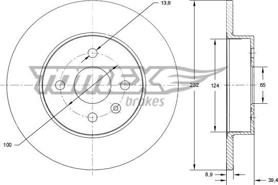 TOMEX brakes TX 71-63 - Тормозной диск parts5.com