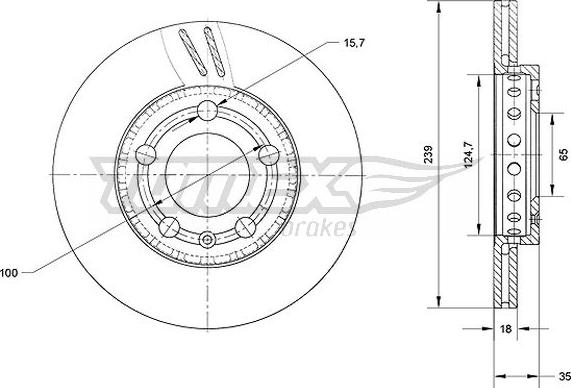 TOMEX brakes TX 71-09 - Тормозной диск parts5.com