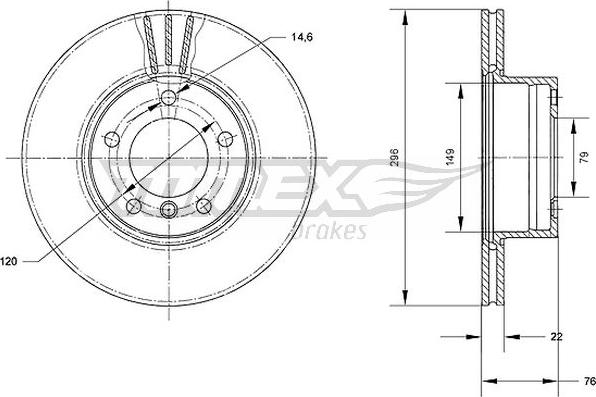 TOMEX brakes TX 71-05 - Тормозной диск parts5.com