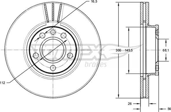 TOMEX brakes TX 71-33 - Тормозной диск parts5.com