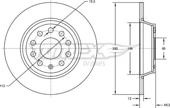 TOMEX brakes TX 71-37 - Тормозной диск parts5.com