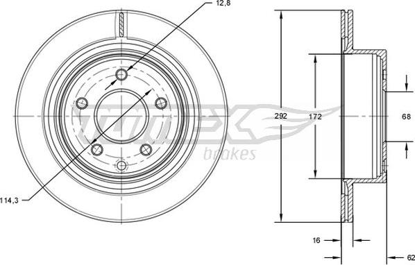 TOMEX brakes TX 71-72 - Тормозной диск parts5.com