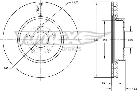 TOMEX brakes TX 73-91 - Тормозной диск parts5.com