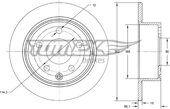 TOMEX brakes TX 73-66 - Тормозной диск parts5.com