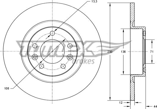 TOMEX brakes TX 73-68 - Тормозной диск parts5.com