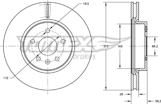 TOMEX brakes TX 73-89 - Тормозной диск parts5.com