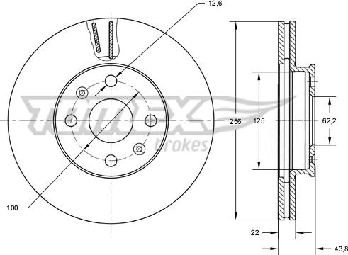 TOMEX brakes TX 73-29 - Тормозной диск parts5.com