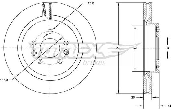 TOMEX brakes TX 72-99 - Тормозной диск parts5.com