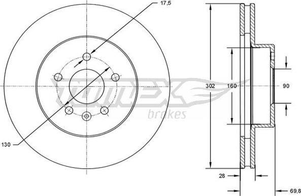 TOMEX brakes TX 72-46 - Тормозной диск parts5.com