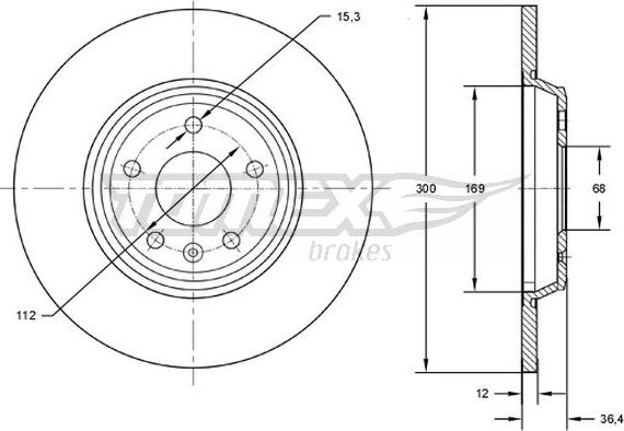 TOMEX brakes TX 72-50 - Тормозной диск parts5.com