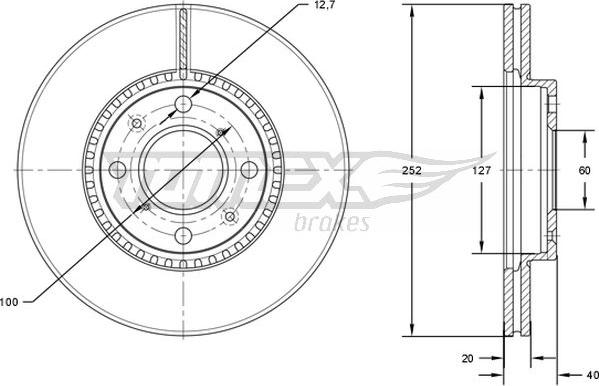 TOMEX brakes TX 72-14 - Тормозной диск parts5.com