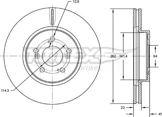 TOMEX brakes TX 72-71 - Тормозной диск parts5.com