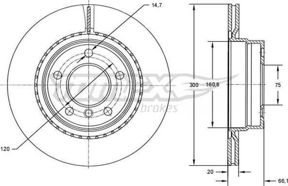 TOMEX brakes TX 72-72 - Тормозной диск parts5.com