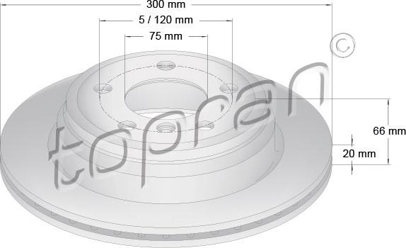 Topran 503 014 - Тормозной диск parts5.com