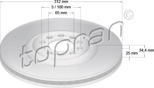 Topran 109 524 - Тормозной диск parts5.com