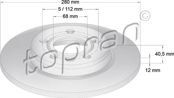 Topran 108 915 - Тормозной диск parts5.com