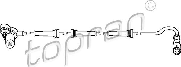 Topran 111 077 - Датчик ABS, частота вращения колеса parts5.com