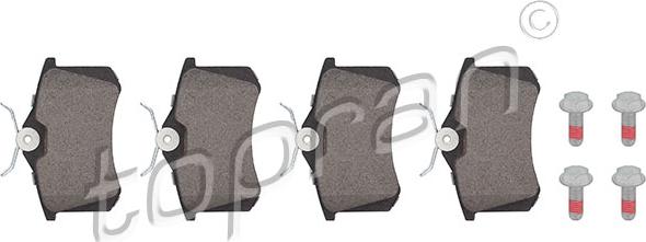 Topran 117 055 - Brake Pad Set, disc brake parts5.com