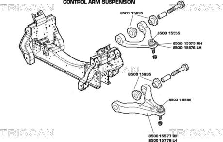 Triscan 8500 15575 - Рычаг подвески колеса parts5.com