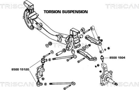 Triscan 8500 1504 - Шаровая опора, несущий / направляющий шарнир parts5.com