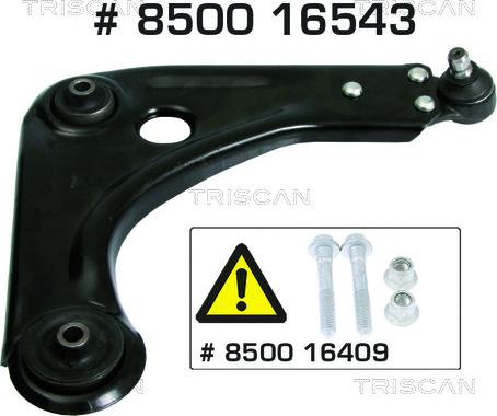 Triscan 8500 16543 - Рычаг подвески колеса parts5.com