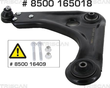 Triscan 8500 165018 - Рычаг подвески колеса parts5.com