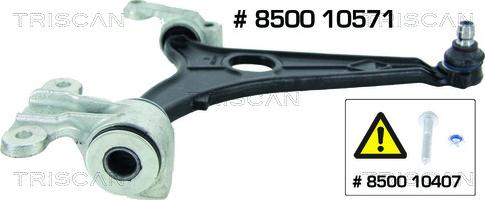 Triscan 8500 10571 - Рычаг подвески колеса parts5.com