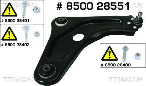 Triscan 8500 28551 - Рычаг подвески колеса parts5.com