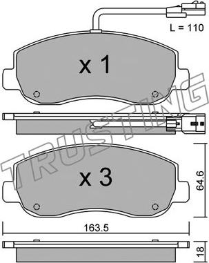 Trusting 915.0 - Комплектующие, барабанный тормозной механизм parts5.com