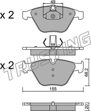 Trusting 574.9 - Juego de pastillas de freno parts5.com